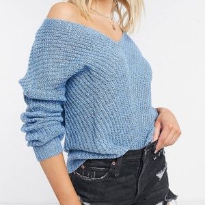 ASOS Blue V-neck Sweater
